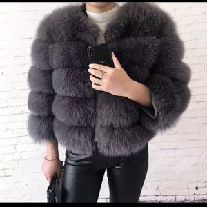 Fox fur coat